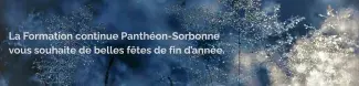 La Formation continue Panthé.on-Sorbonne vous souhaite de belles fêtes de fin d'année